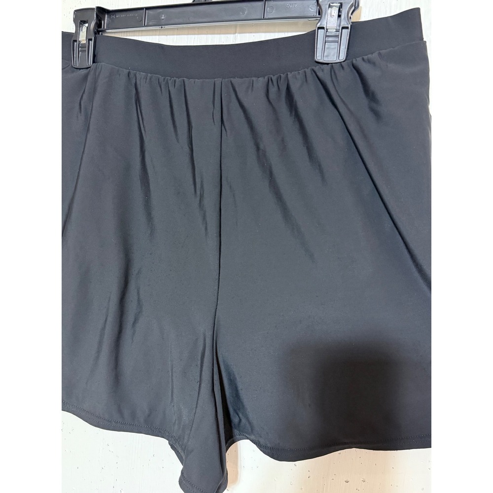 Miraclesuit Womens Black Swim Shorts with Built-in Brief Briefs